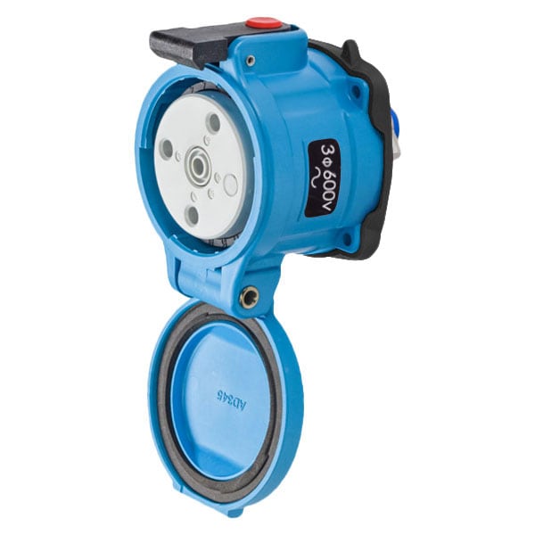 Pin & Sleeve Receptacle, 30 A, 600V AC, Three Phase, 3 Pole, Screw Terminals Wire Connection Type